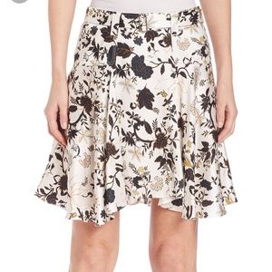 A.L.C Floral Silk Skirt